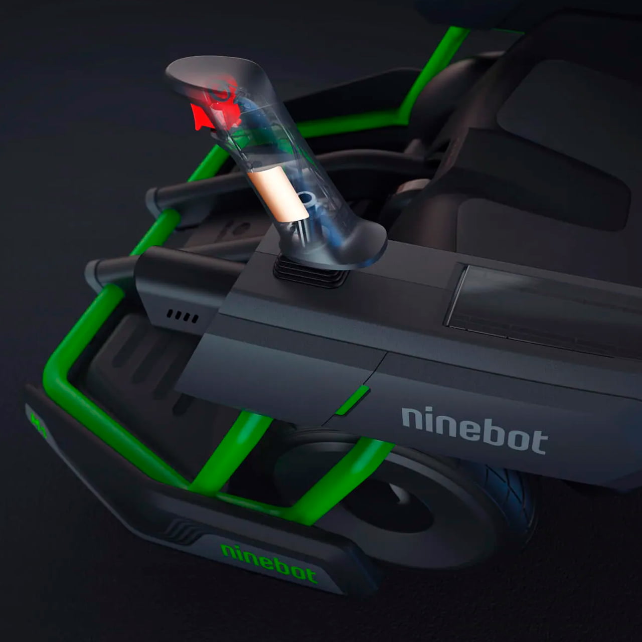 Ninebot Mecha Kit M1 оснащён ёмкостным сенсорным датчиком, без контакта с которым устройство не включится